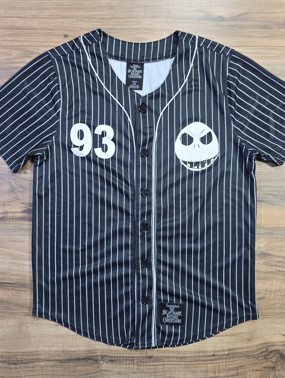 Disney Nightmare Before Christmas Pinstripe Baseball Jersey S Unisex